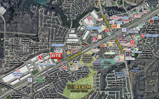 120 Castle Hills Drive, Lewisville, TX for sale - Aerial - Image 2 of 3