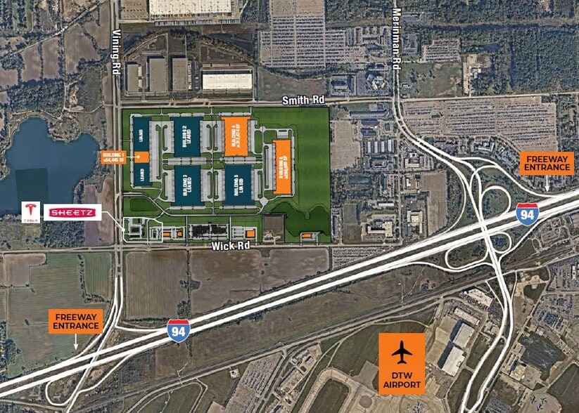 1 Vining Rd, Romulus, MI for lease - Site Plan - Image 2 of 8