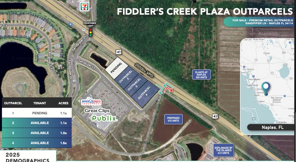 Sandpiper Lane Outparcels, Naples, FL for sale - Aerial - Image 1 of 1