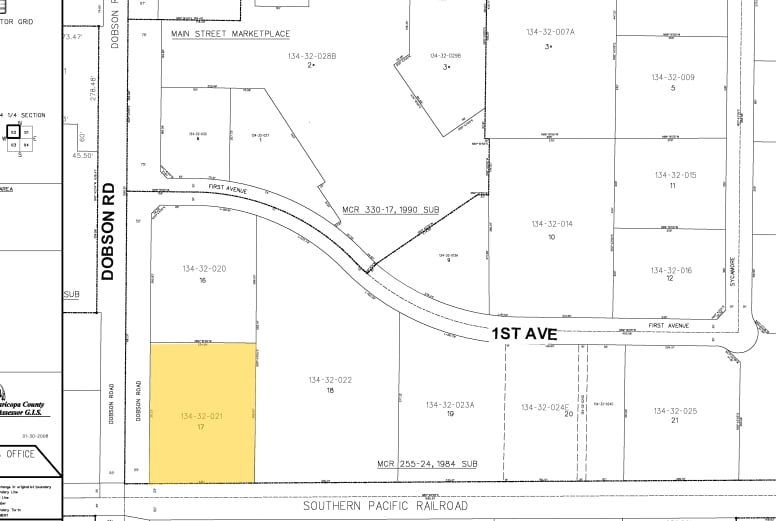 147 S Dobson Rd, Mesa, AZ for lease - Plat Map - Image 2 of 4