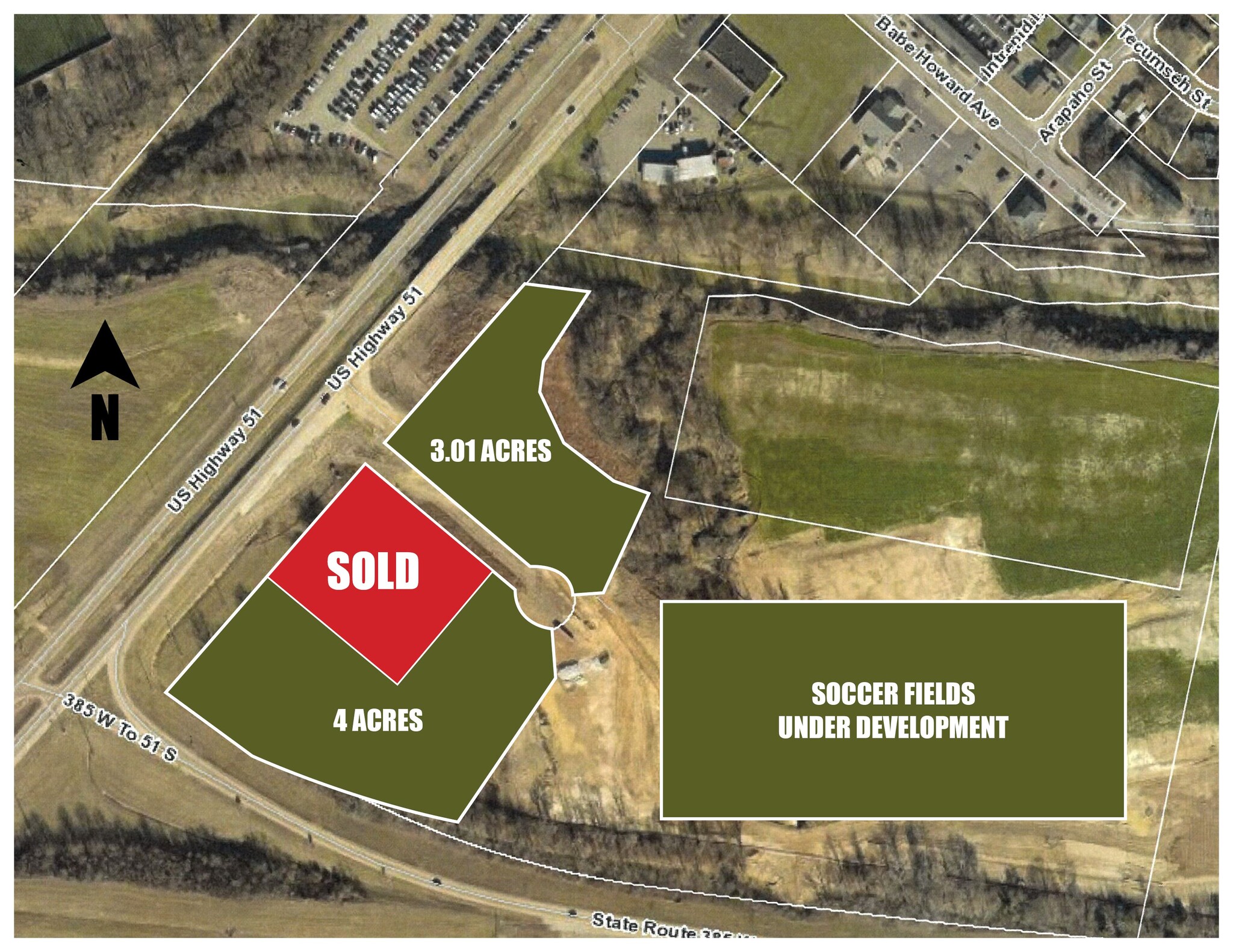 7608 U.S. 51 hwy, Millington, TN for sale Aerial- Image 1 of 5