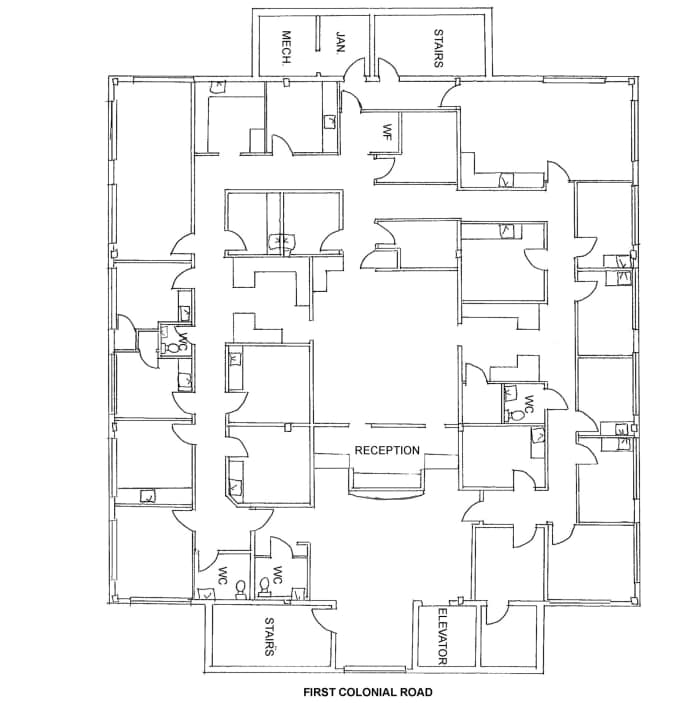 1101 First Colonial Rd, Virginia Beach, VA for lease Floor Plan- Image 1 of 1