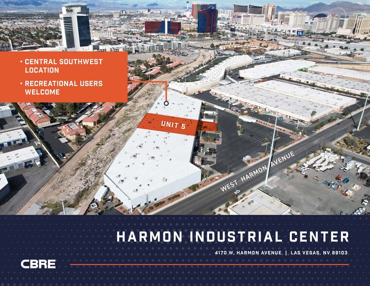 4170 W Harmon Ave, Las Vegas, NV for lease - Aerial - Image 1 of 7