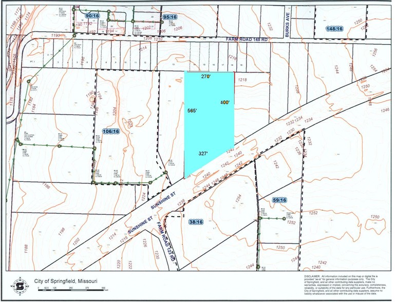 4035 W Sunshine St, Springfield, MO for sale - Plat Map - Image 2 of 2