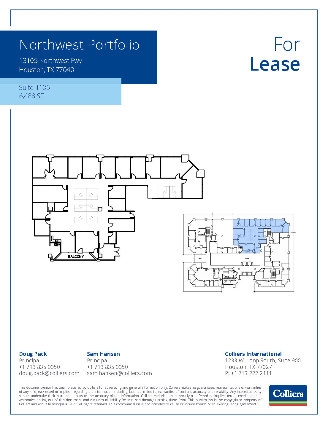 13105 Northwest Fwy, Houston, TX for lease Floor Plan- Image 1 of 2