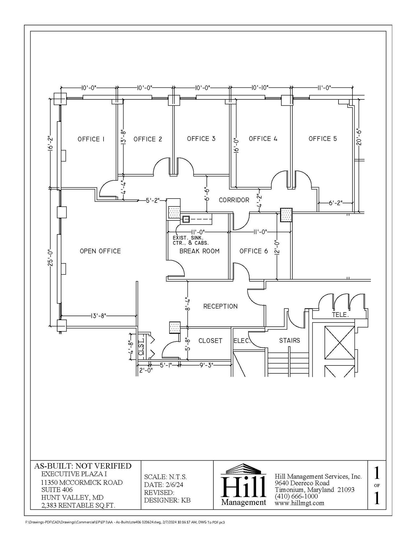 11350 McCormick Rd, Hunt Valley, MD for lease Floor Plan- Image 1 of 1