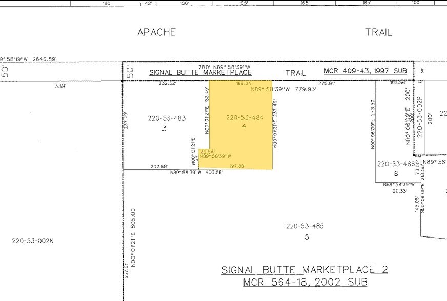 Signal Butte Pads, Mesa, AZ for sale - Plat Map - Image 2 of 2