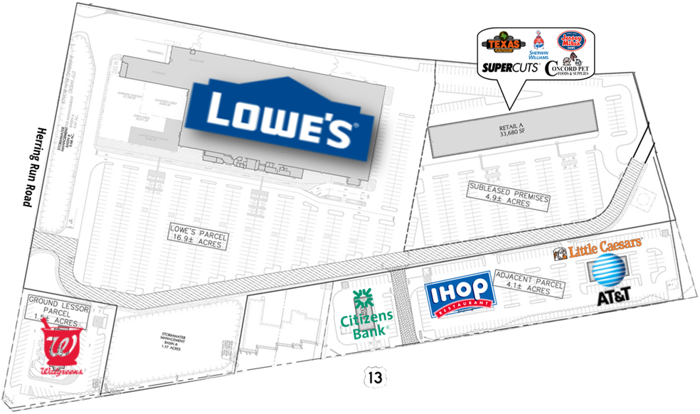 22800-22980 Sussex Hwy, Seaford, DE for lease - Site Plan - Image 3 of 4