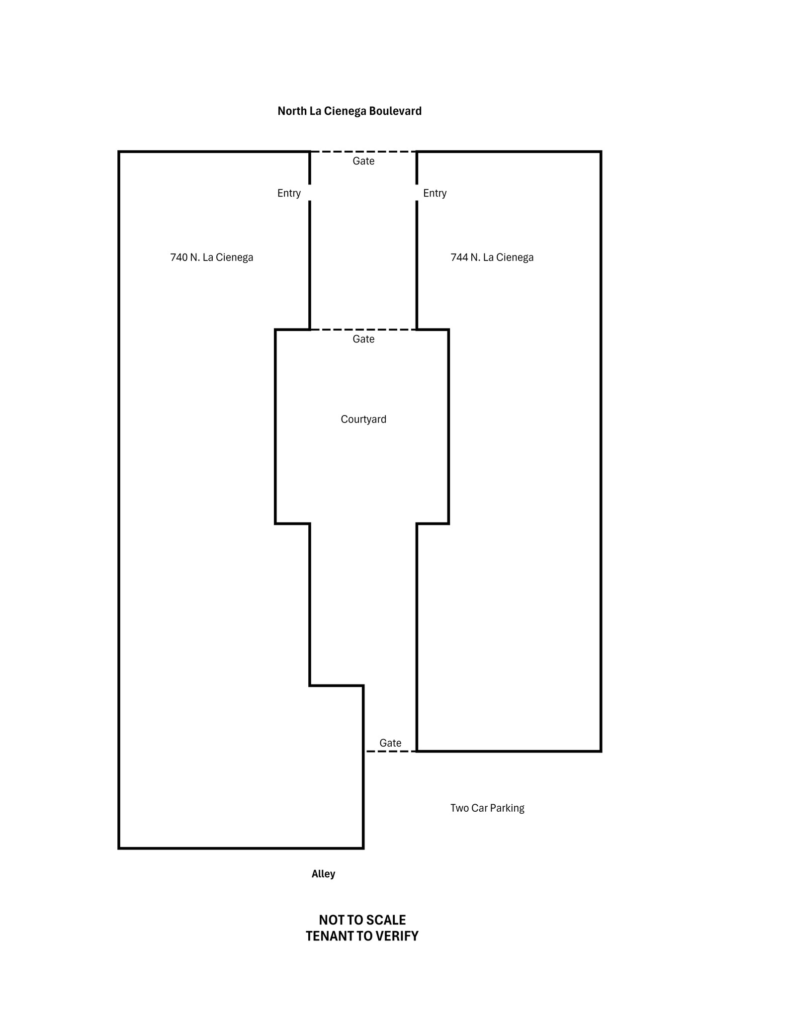 744 N La Cienega Blvd, Los Angeles, CA for lease Site Plan- Image 1 of 1