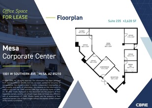 1001 W Southern Ave, Mesa, AZ for lease Floor Plan- Image 1 of 7