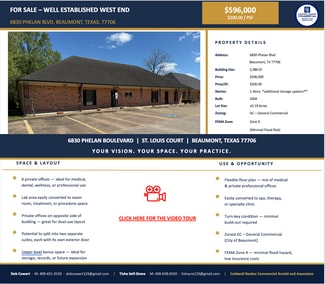 More details for 6830 Phelan Blvd, Beaumont, TX - Office for Sale