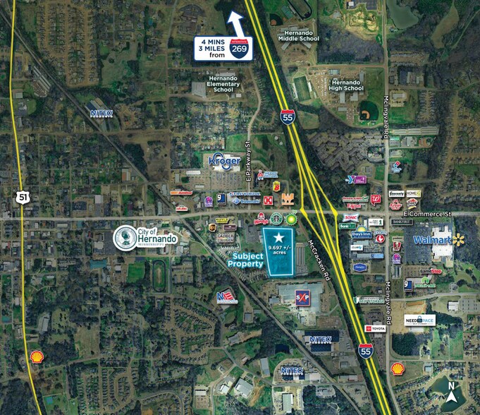 607 Commerce st, Hernando, MS for sale - Aerial - Image 2 of 2