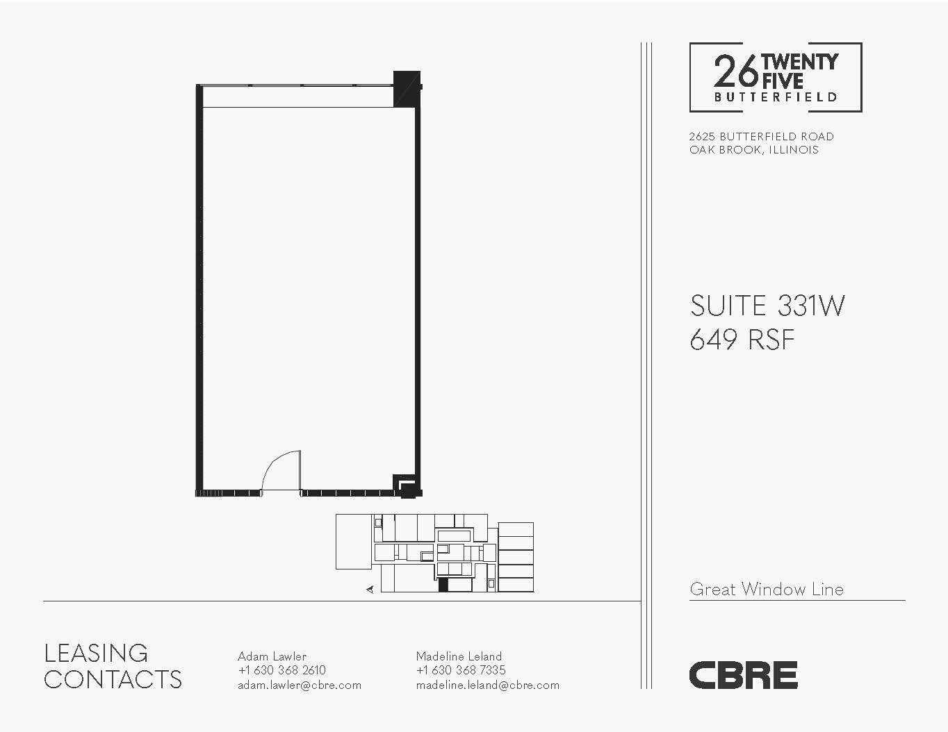 2625 Butterfield Rd, Oak Brook, IL for lease Floor Plan- Image 1 of 2