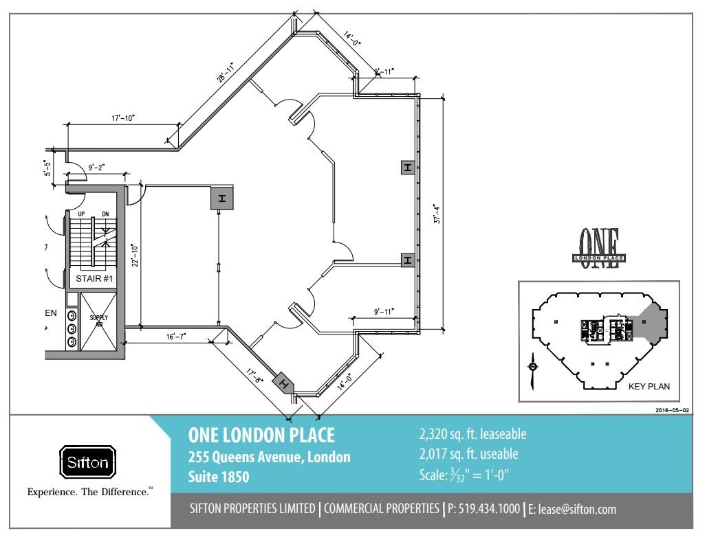 255 Queens Ave, London, ON for lease Floor Plan- Image 1 of 1