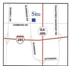 750 Hammond Dr NE, Atlanta, GA - aerial  map view