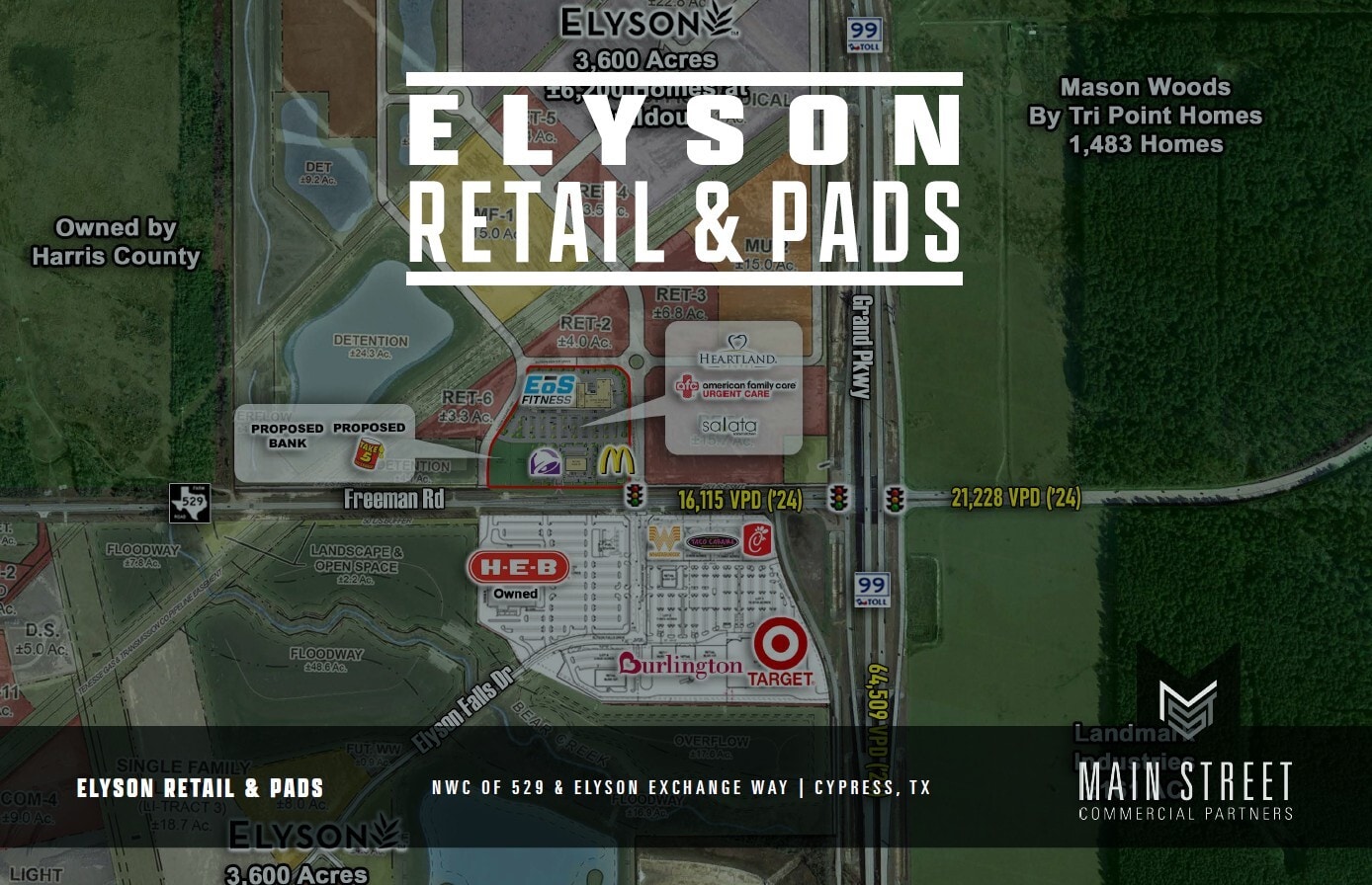 NWC of FM 529 & Elyson Exchange Way, Katy, TX for lease Building Photo- Image 1 of 6