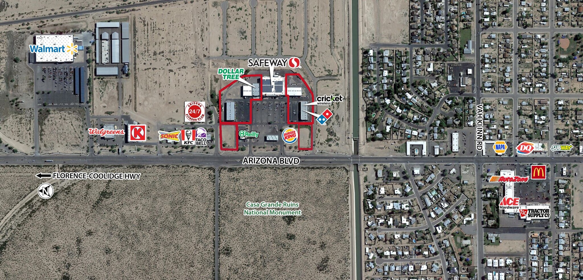 1407 N Arizona Blvd, Coolidge, AZ for lease Aerial- Image 1 of 5