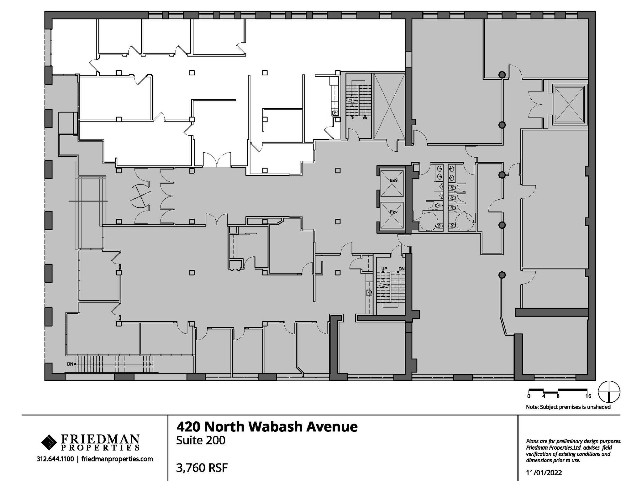 420 N Wabash Ave, Chicago, IL for lease Floor Plan- Image 1 of 6