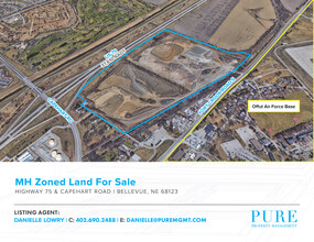 HWY 75, Bellevue, NE - aerial  map view