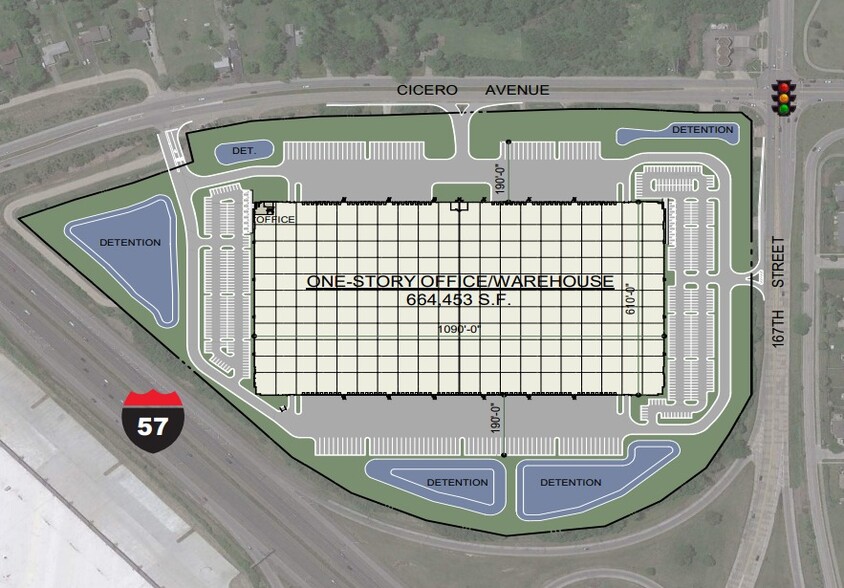 16799 Cicero Ave, Oak Forest, IL for lease - Site Plan - Image 3 of 3