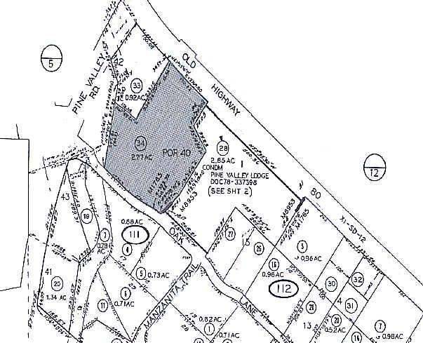 28841 Old Hwy 80, Pine Valley, CA for sale Plat Map- Image 1 of 1