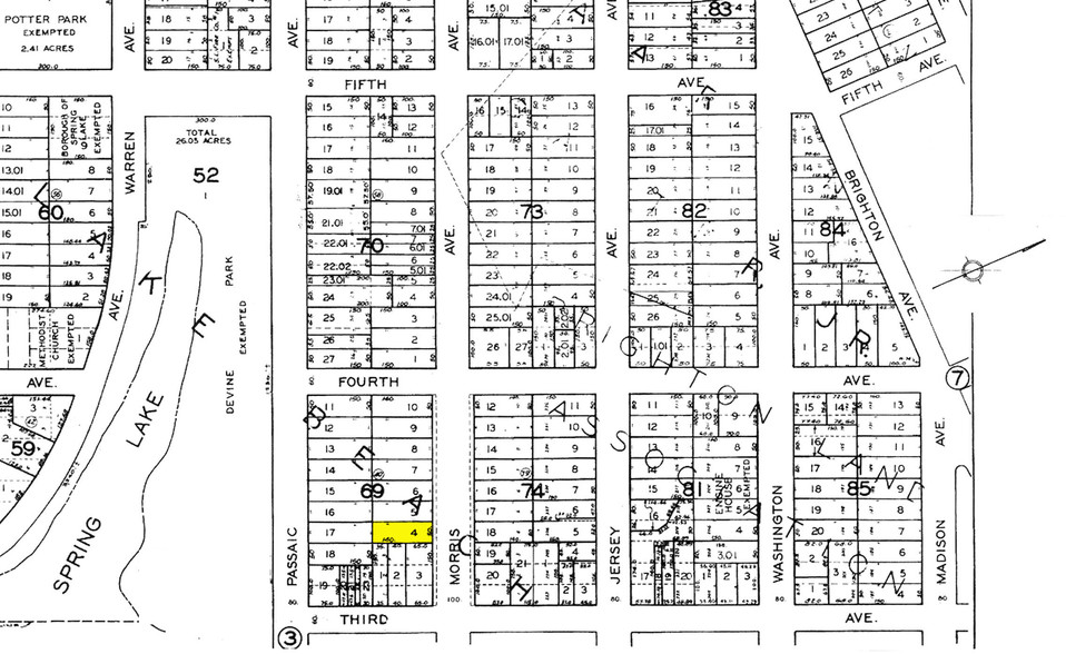 309 Morris Ave, Spring Lake, NJ for sale - Plat Map - Image 1 of 1