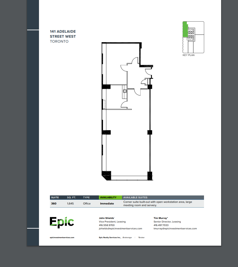 141 Adelaide St W, Toronto, ON for lease Floor Plan- Image 1 of 1