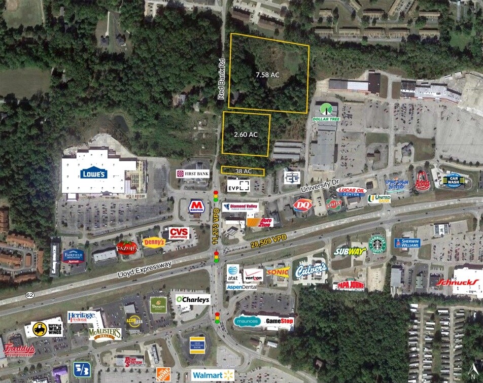 111 N Red Bank Rd, Evansville, IN 47712 Commercial Land w/ House