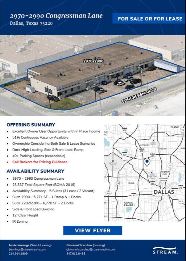 2970-2990 Congressman Ln, Dallas, TX for sale Building Photo- Image 1 of 5