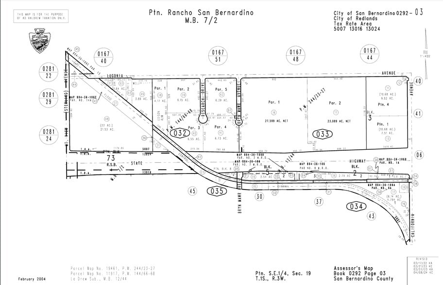 1101 California St, Redlands, CA for lease - Plat Map - Image 3 of 3