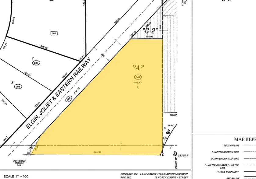 635 Oakwood Dr, Lake Zurich, IL for lease - Plat Map - Image 2 of 3