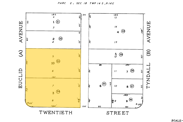 NE Euclid Ave & 20th St, Tucson, AZ for lease - Plat Map - Image 3 of 3