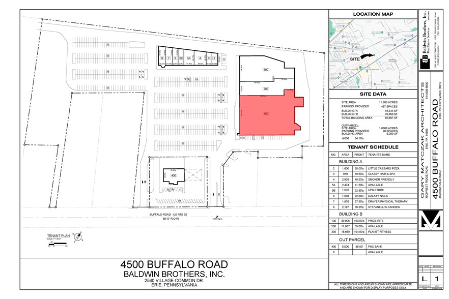 4500 Buffalo Rd, Erie, PA for lease - Site Plan - Image 1 of 2