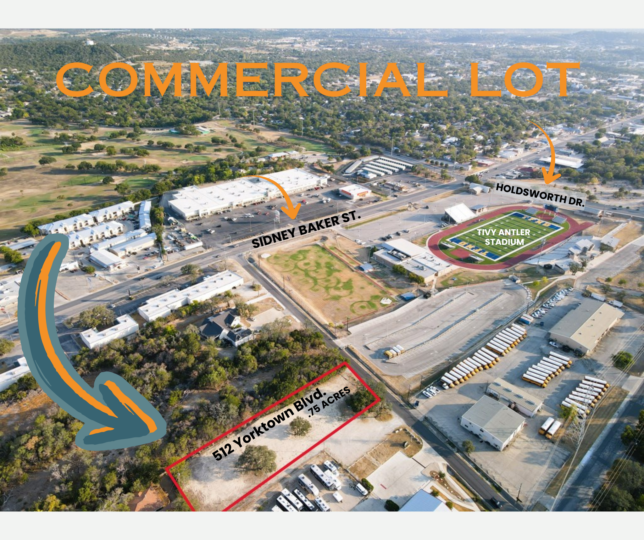 512 Yorktown Blvd, Kerrville, TX for sale Aerial- Image 1 of 8