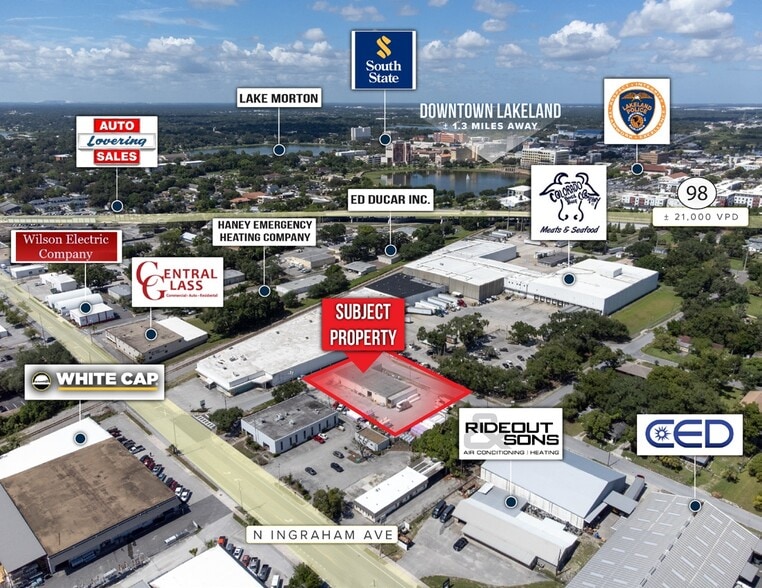 930 E Oak St, Lakeland, FL for lease - Aerial - Image 3 of 3