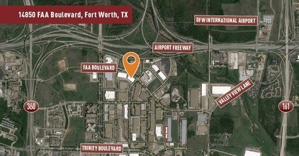 14850 FAA Blvd, Fort Worth, TX - Aerial map view