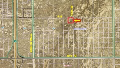 SWC 15th and F-8 w, Lancaster, CA - AERIAL  map view
