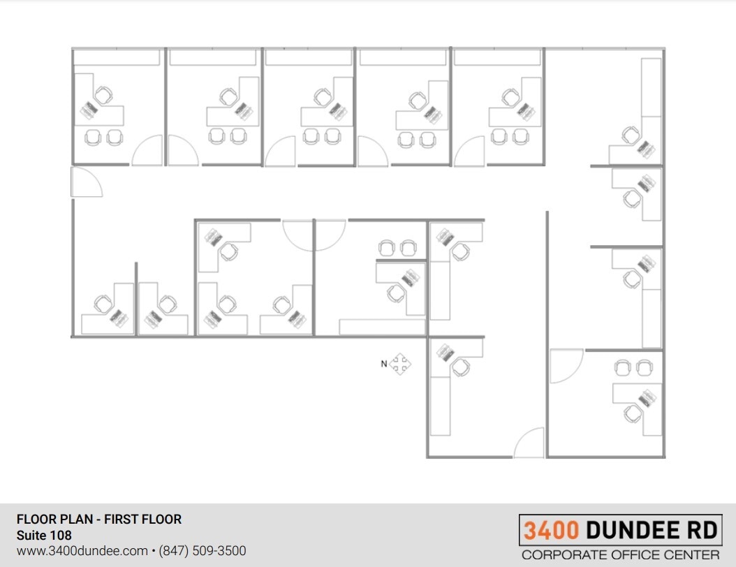 3400 Dundee Rd, Northbrook, IL for lease Floor Plan- Image 1 of 9