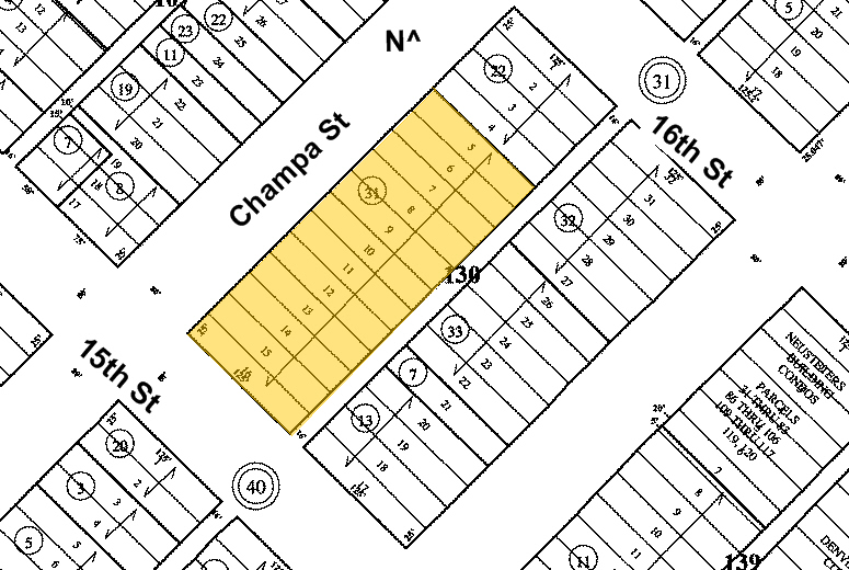 1500 Champa St, Denver, CO for sale - Plat Map - Image 1 of 1