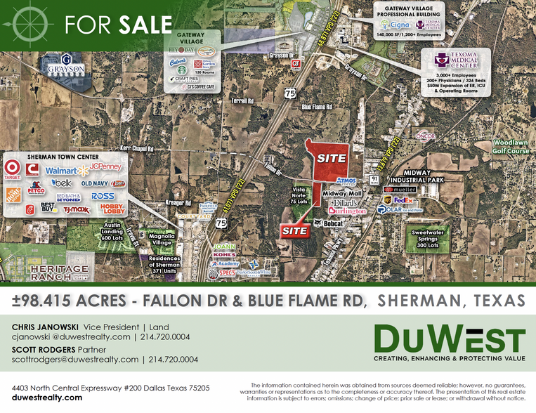 NWQ & SWQ Fallon Dr & Blue Flame Rd, Sherman, TX for sale - Aerial - Image 1 of 7