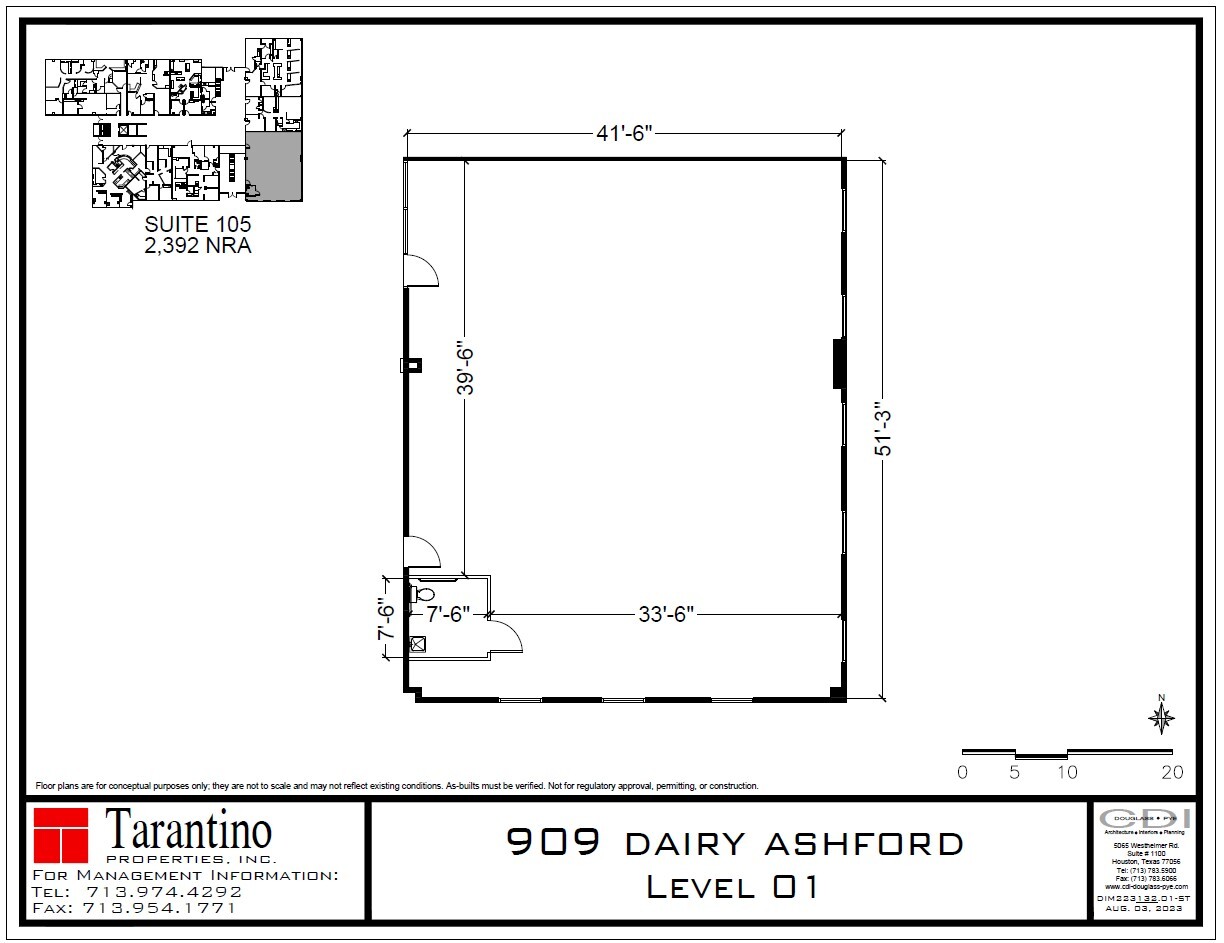 909 Dairy Ashford Rd, Houston, TX for lease Floor Plan- Image 1 of 1