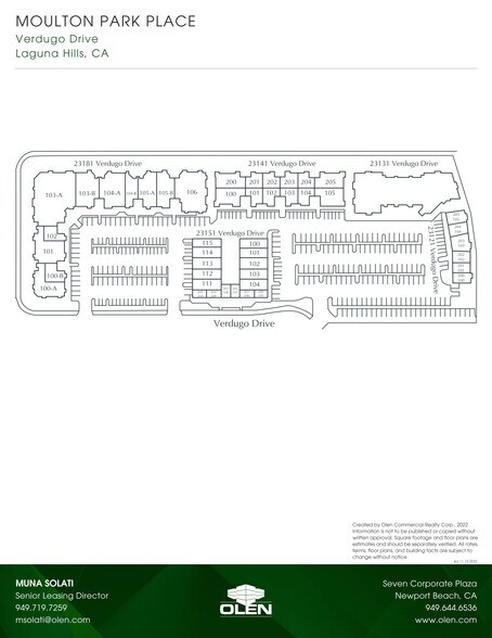 23181 Verdugo Dr, Laguna Hills, CA for lease - Site Plan - Image 3 of 27
