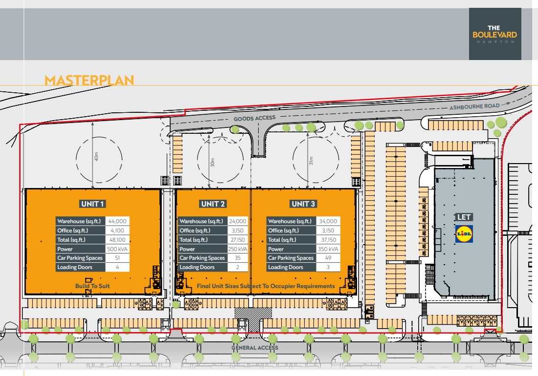 Hampton Av, Peterborough for lease Site Plan- Image 1 of 3