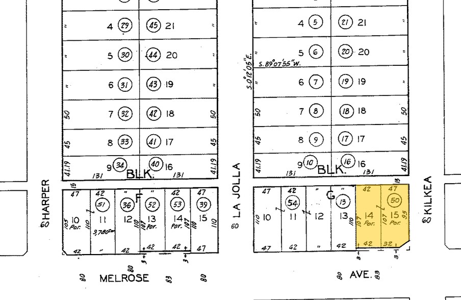 8151 MELROSE Ave, Los Angeles, CA for sale - Plat Map - Image 1 of 1