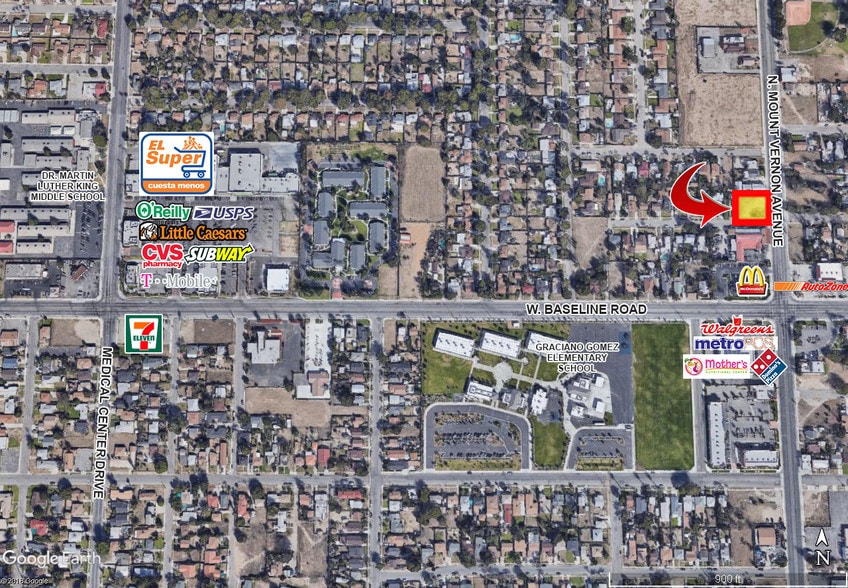 1268 N Mount Vernon Ave, San Bernardino, CA for sale - Aerial - Image 2 of 5