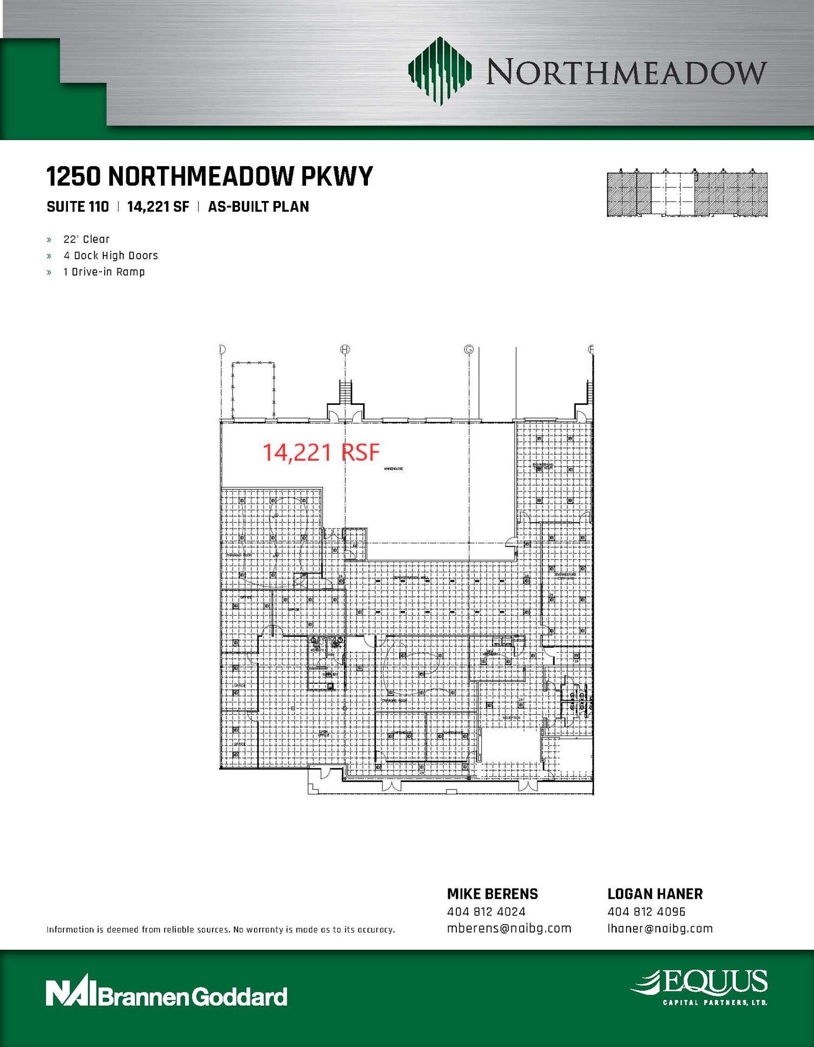 1250 Northmeadow Pky, Roswell, GA for lease Floor Plan- Image 1 of 2