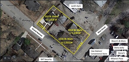 1316 W Main St, Waxahachie, TX - aerial  map view