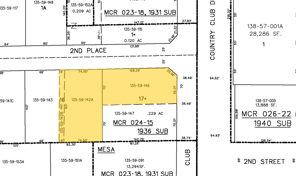 244 N Country Club Dr, Mesa, AZ for sale Plat Map- Image 1 of 1