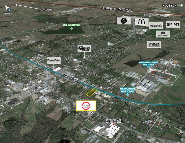 614 S May St, Madisonville, TX 77864 Scooter's Coffee 15Yr Abs NNN