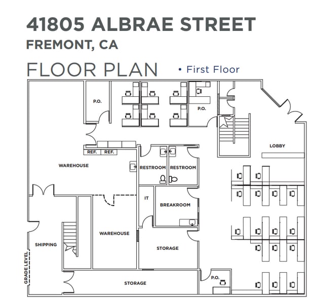 41805 Albrae St, Fremont, CA for lease - Floor Plan - Image 2 of 3
